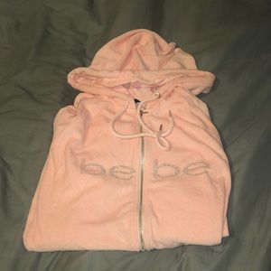 BEBE sport Hoodie with Rinestones